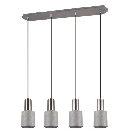Trio - Kattokruunu johdossa WAILER 4xGU10/5W/230V harmaa