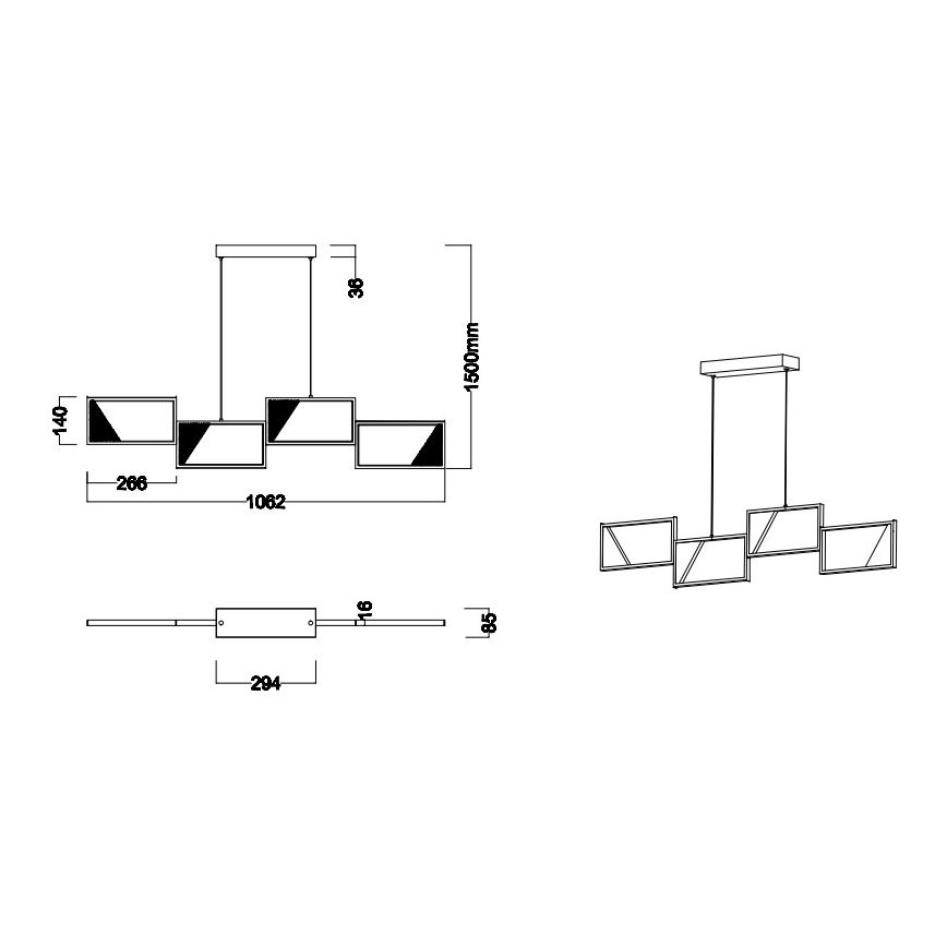 Trio - LED-himmennettävä kattokruunu nauhassa CAFU 4xLED/7W/230V