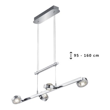 TRIO - LED-kattokruunu narussa LENTIL 8xLED/2,3W/230V