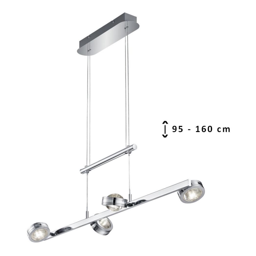 TRIO - LED-kattokruunu narussa LENTIL 8xLED/2,3W/230V