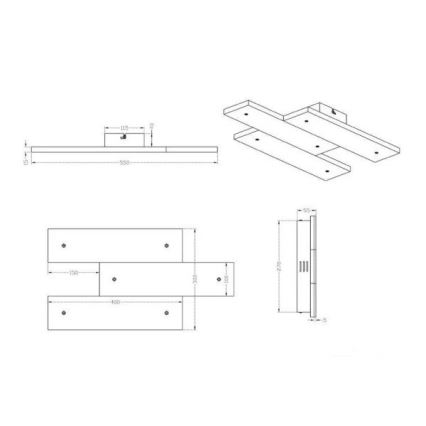 Trio - LED-kattovalaisin DENVER 3xLED/10W/230