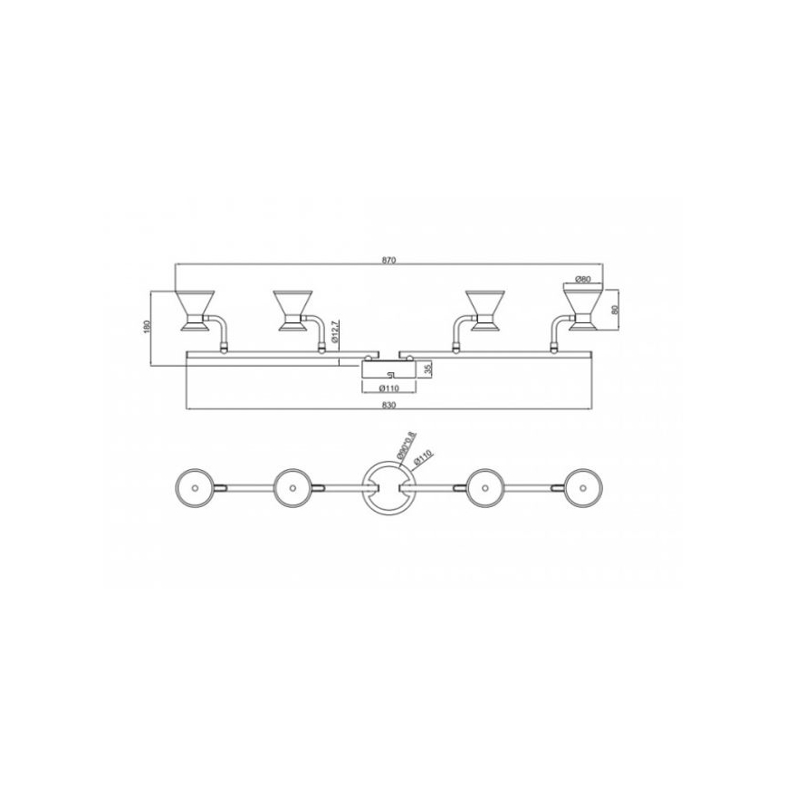 Trio - LED-kohdevalo DUKE 4xLED/4,3W/230V