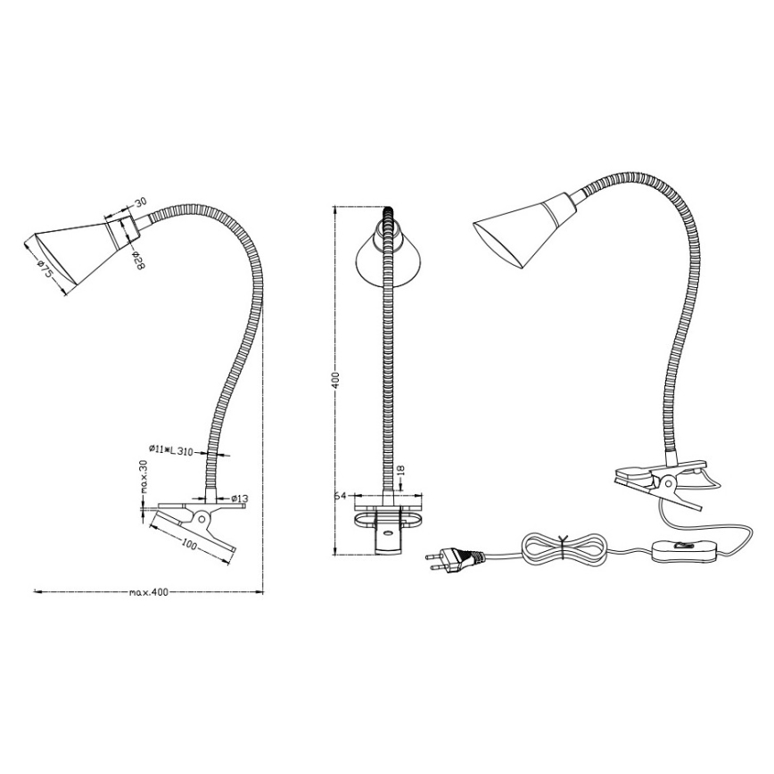 Trio - LED-lamppu kiinnikkeellä PRETO LED/4,1W/230V