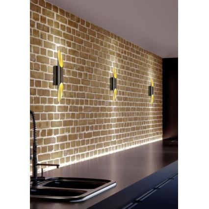 Trio - LED-seinävalaisin BOLERO 2xLED/3,1W/230V CRI 90 kupari