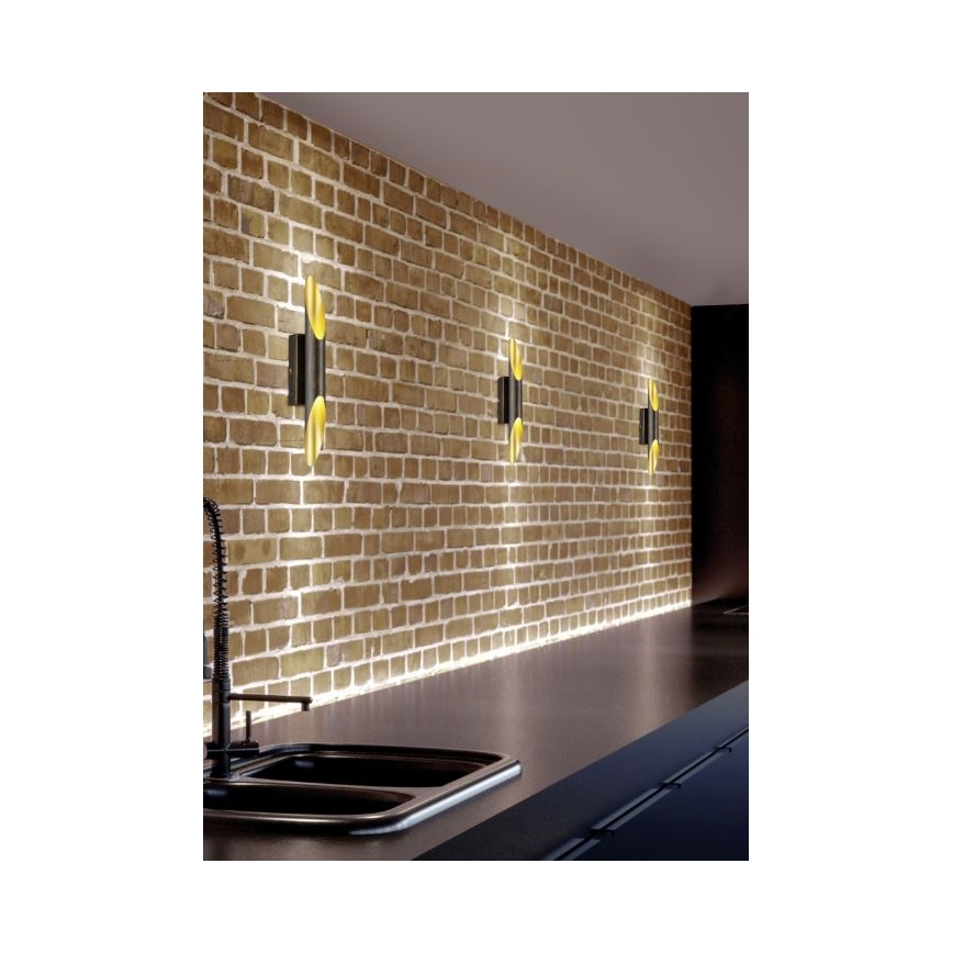 Trio - LED-seinävalaisin BOLERO 2xLED/3,1W/230V CRI 90 kupari