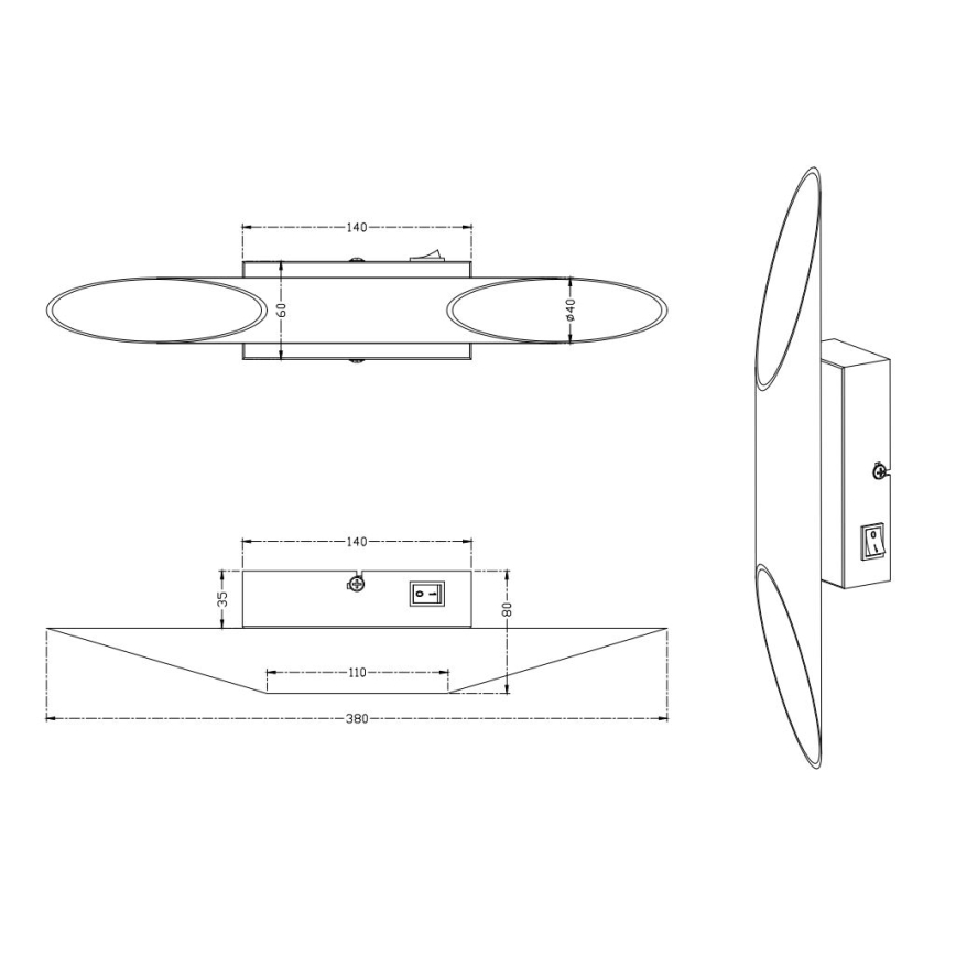 Trio - LED-seinävalaisin BOLERO 2xLED/3,1W/230V CRI 90 mattakromi