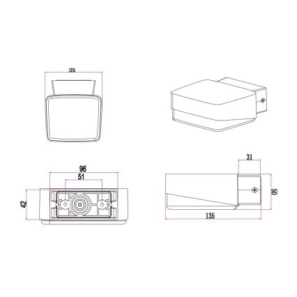 Trio - LED-ulkoseinävalaisin JUBA LED/10W/230V IP65