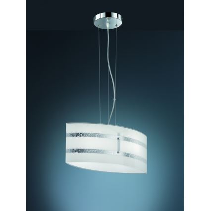 Trio - Ripustettava kattovalaisin NIKOSIA 2xE27/40W/230V hopea