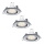 TRIO - SETTI 3x Himmennettävä riippuva LED-kattovalaisin 1xGU10/5,5W/230V