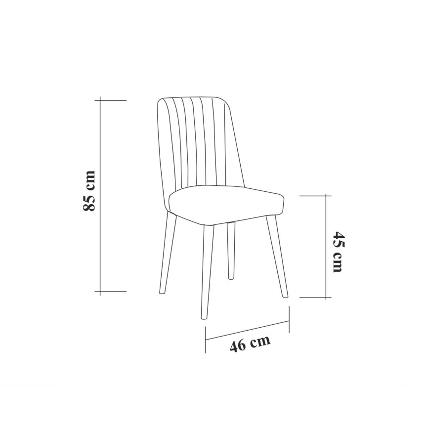 Tuoli VINA 85x46 cm antrasiitti/beige