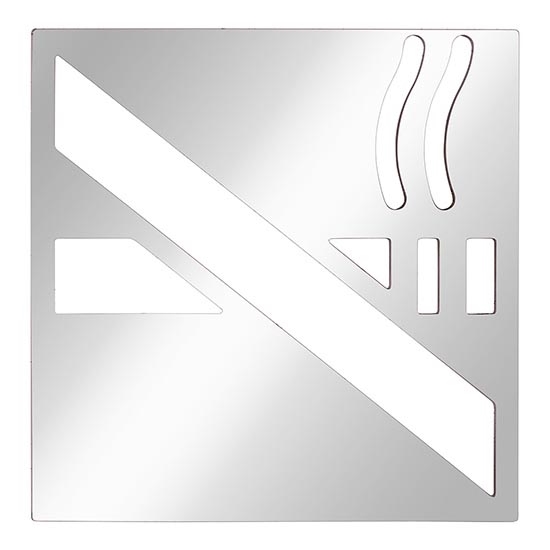 Tupakointikyltti 12x12 cm ruostumaton teräs/hopea