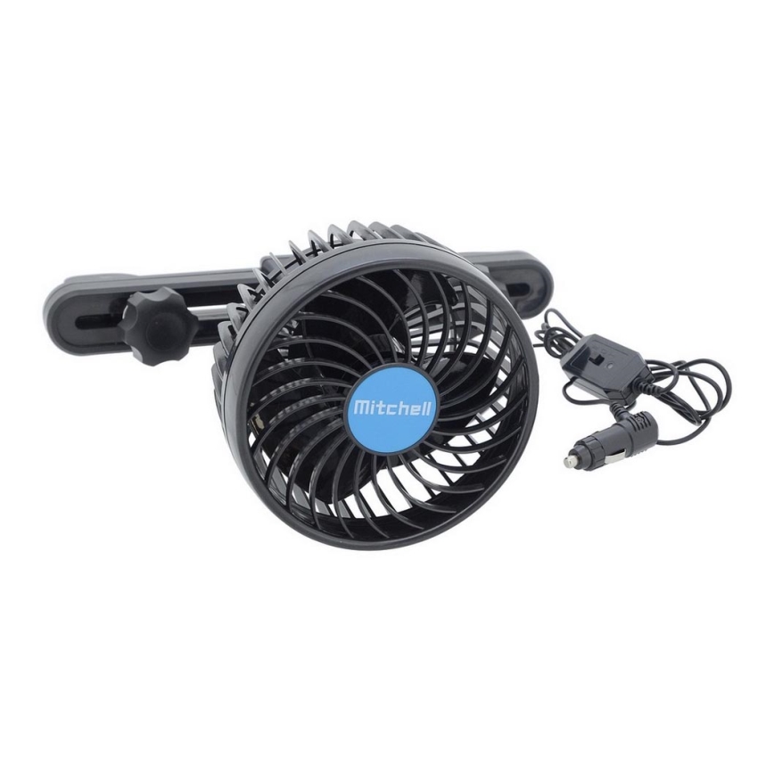 Tuuletin auton niskatukeen 4W/12V musta