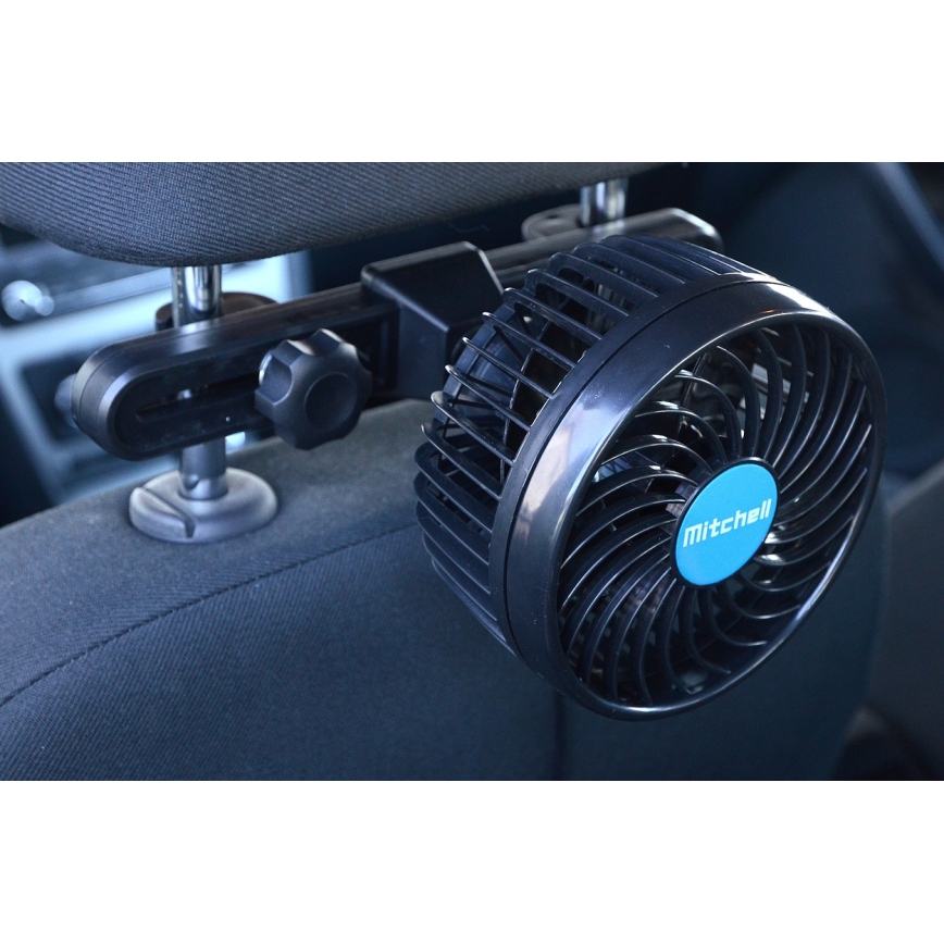 Tuuletin auton niskatukeen 4W/12V musta