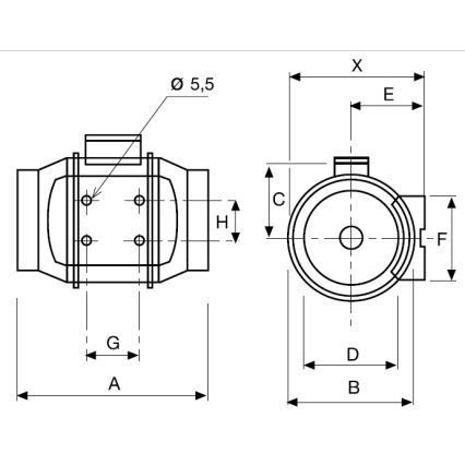 Tuuletin TD-250/100 24W / 230V