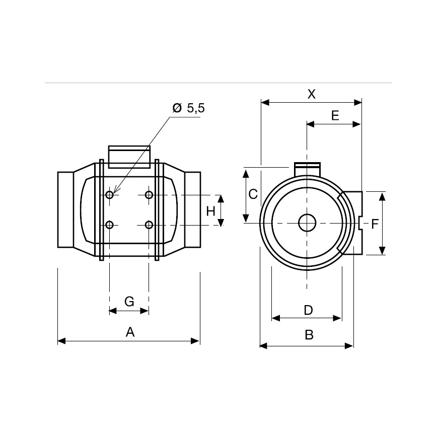 Tuuletin TD-250/100 24W / 230V