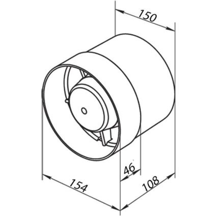 Tuuletin VENTS 150VKO potr.15cm