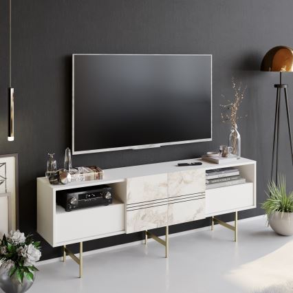 TV-pöytä DERIN 64,7x180 cm valkoinen