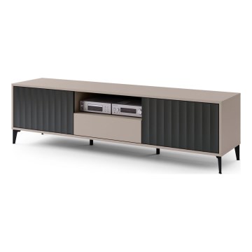 TV-pöytä kanssa drawer RONJA taupe/musta