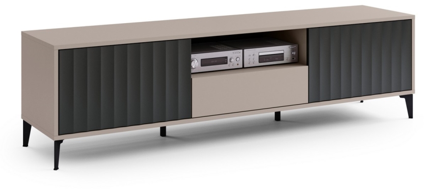 TV-pöytä kanssa drawer RONJA taupe/musta