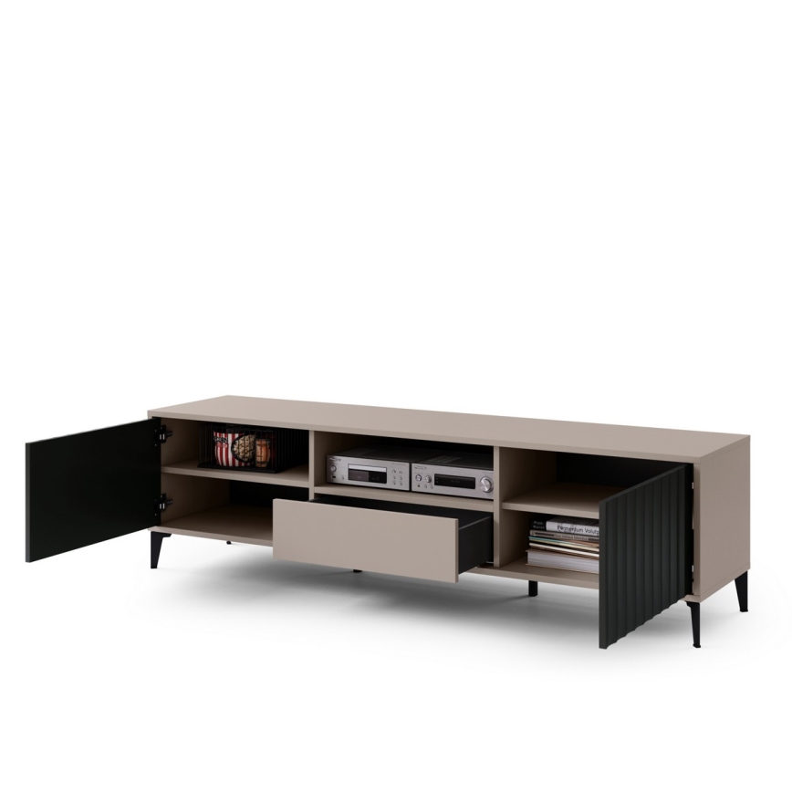 TV-pöytä kanssa drawer RONJA taupe/musta