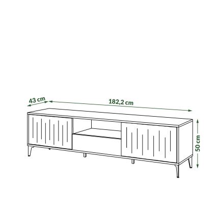 TV-pöytä kanssa drawer RONJA taupe/musta