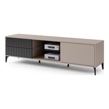 TV-pöytä kanssa drawers RONJA taupe/musta