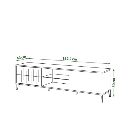 TV-pöytä kanssa drawers RONJA taupe/musta