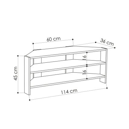 TV pöytä THALES 45x114 cm tammi