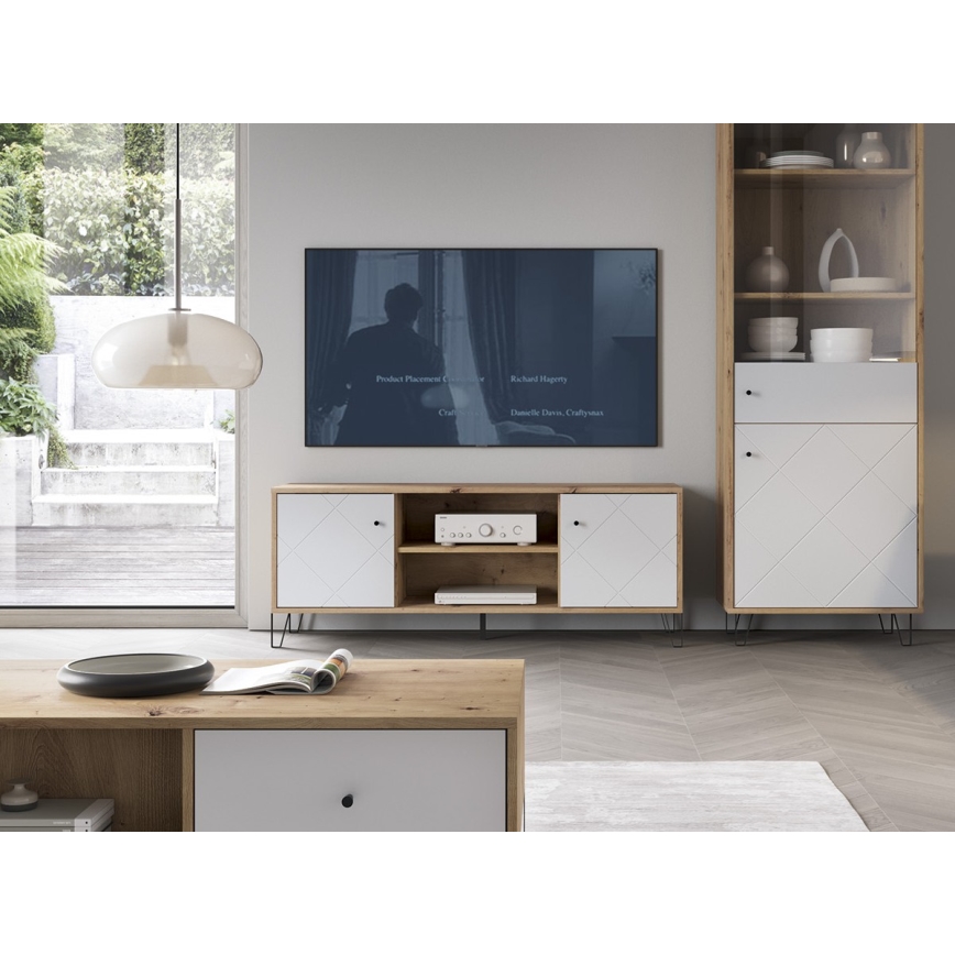 TV-taso SULA artisan-tammi/valkoinen
