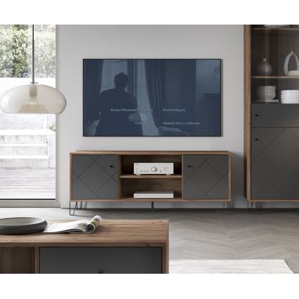 TV-taso SULA craft-tammi/musta