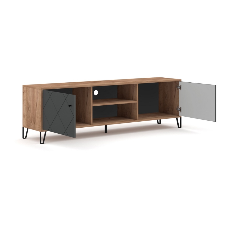 TV-taso SULA craft-tammi/musta