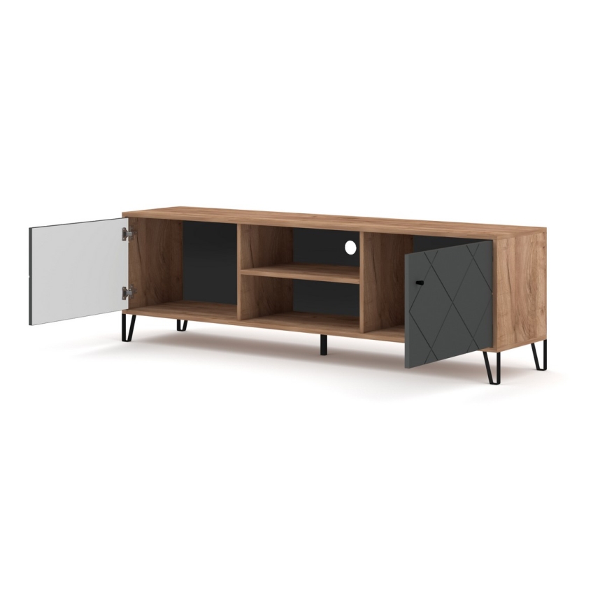 TV-taso SULA craft-tammi/musta