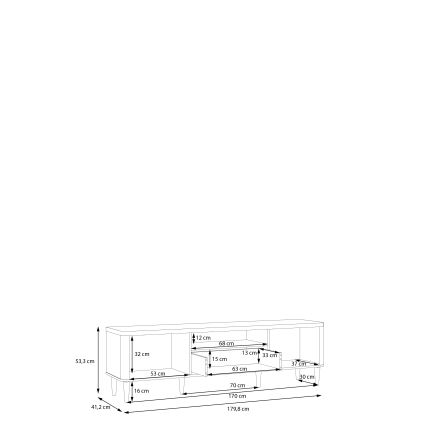 TV-taso VIRO ruskea/beige