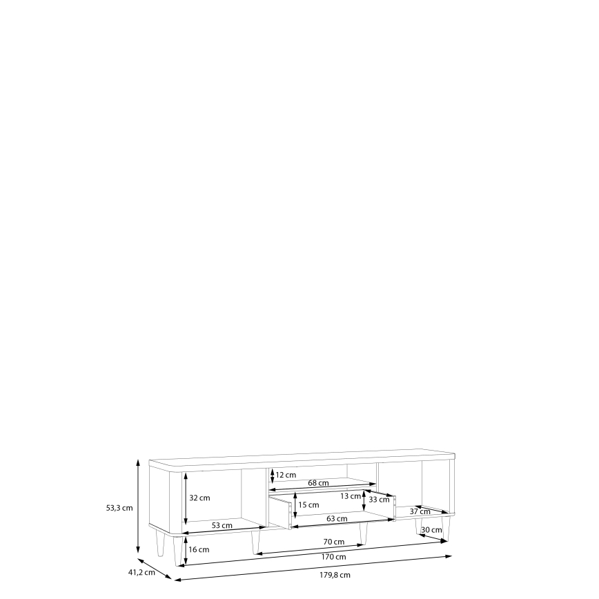 TV-taso VIRO ruskea/beige