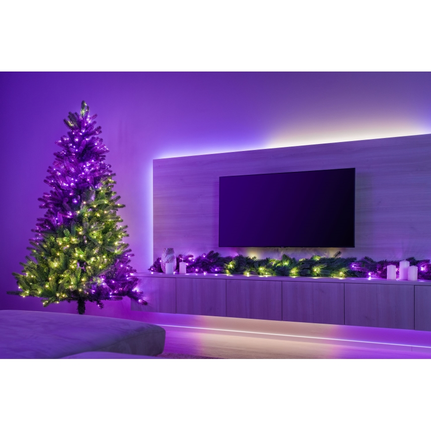 Twinkly - LED RGBW himmennettävä joulukoriste GARLAND 50 x LED 2,7 m Wi-Fi