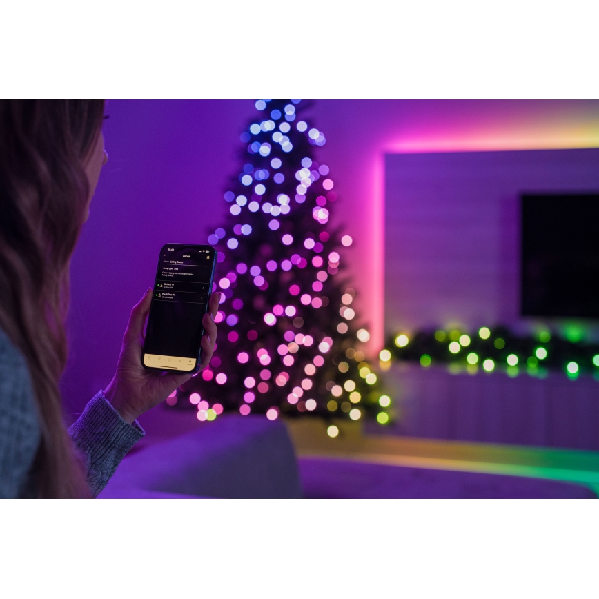 Twinkly - LED RGBW himmennettävä joulukoriste GARLAND 50 x LED 2,7 m Wi-Fi