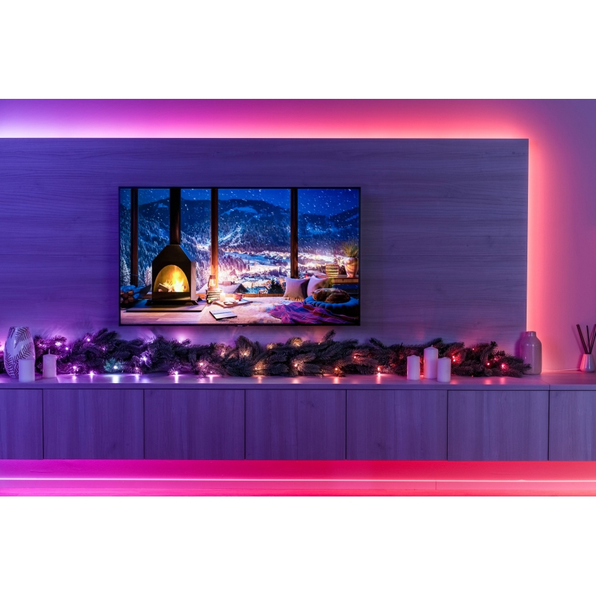 Twinkly - LED RGBW himmennettävä joulukoriste GARLAND 50 x LED 2,7 m Wi-Fi