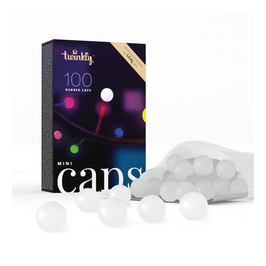 Twinkly - Koristeelliset silikonipäädyt MINI CAPS 100 kpl