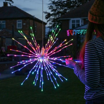 Twinkly - LED RGB Himmennettävä ulko joulutähti SPRITZER 200xLED IP44 Wi-Fi