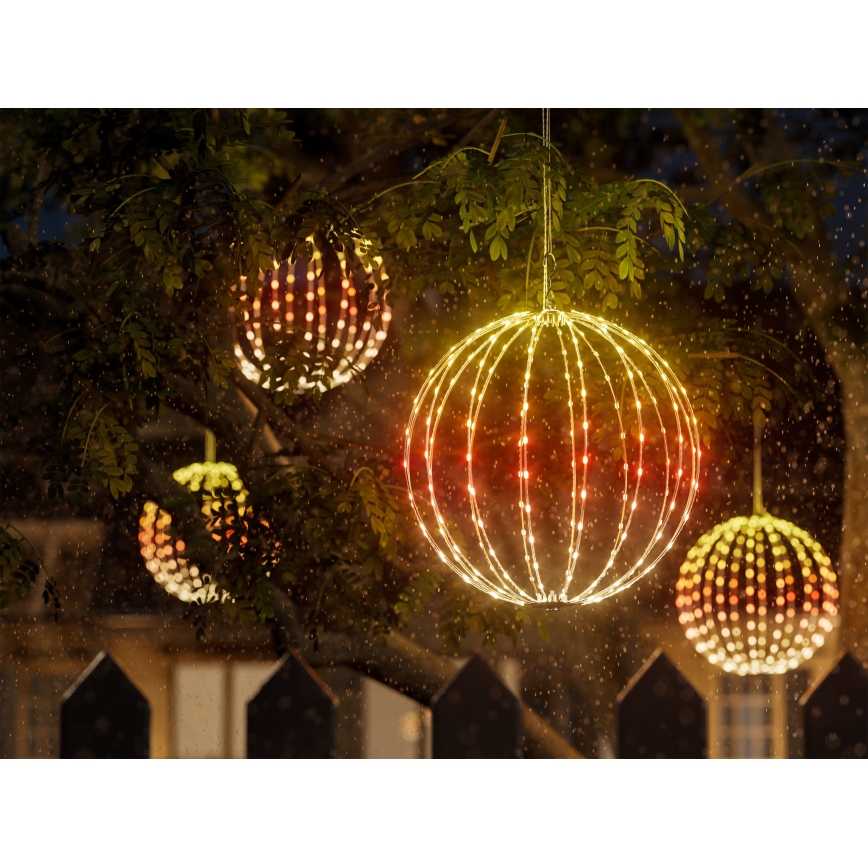 Twinkly - LED RGBW himmennettävä ulkokoriste SPHERE 210xLED IP44 Wi-Fi