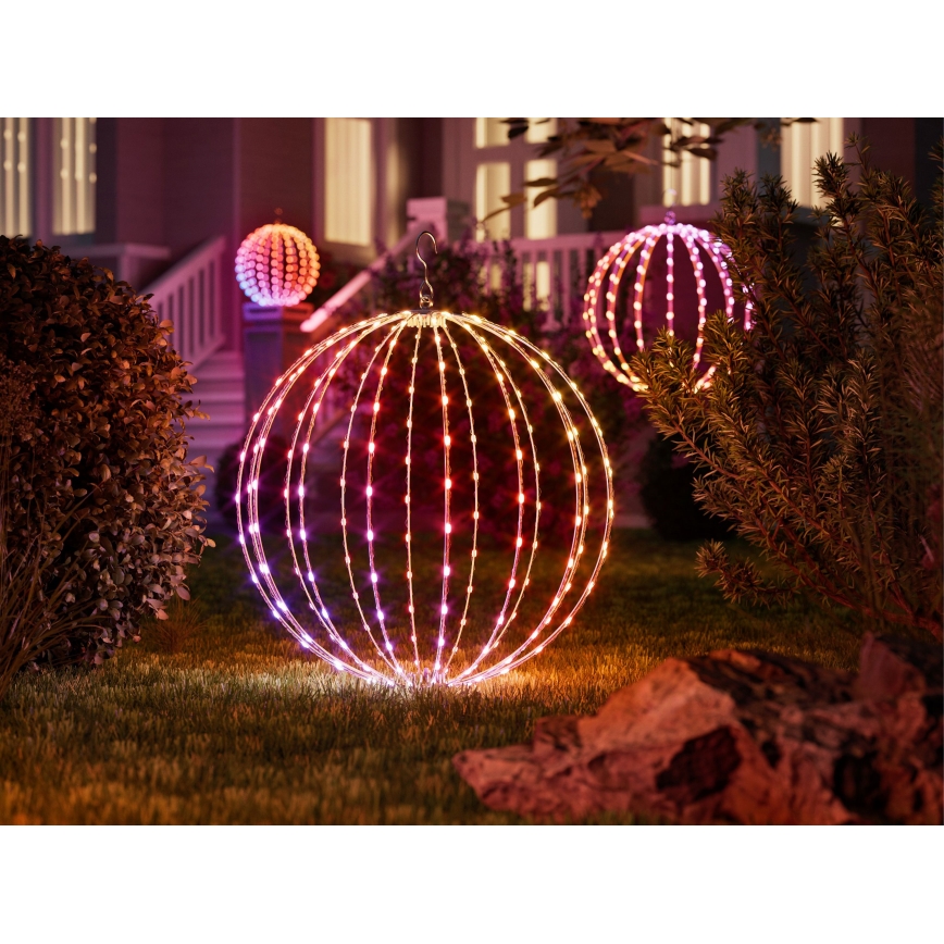 Twinkly - LED RGBW himmennettävä ulkokoriste SPHERE 210xLED IP44 Wi-Fi
