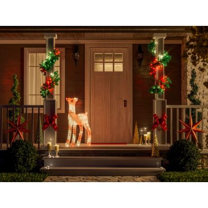 Twinkly - LED RGBW himmennettävä ulkokäyttöinen jouluporo REINGEERS 200xLED IP44 Wi-Fi