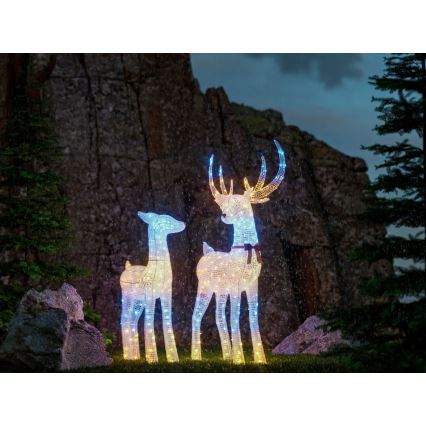 Twinkly - LED RGBW himmennettävä ulkokäyttöinen jouluporo REINGEERS 200xLED IP44 Wi-Fi