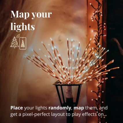Twinkly - LED RGB Himmennettävä ulko joulutähti SPRITZER 200xLED IP44 Wi-Fi