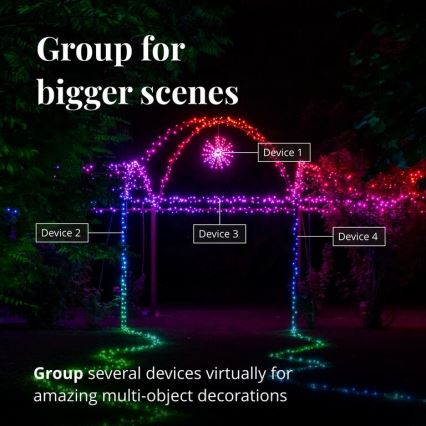 Twinkly - LED RGB Himmennettävä ulko joulutähti SPRITZER 200xLED IP44 Wi-Fi