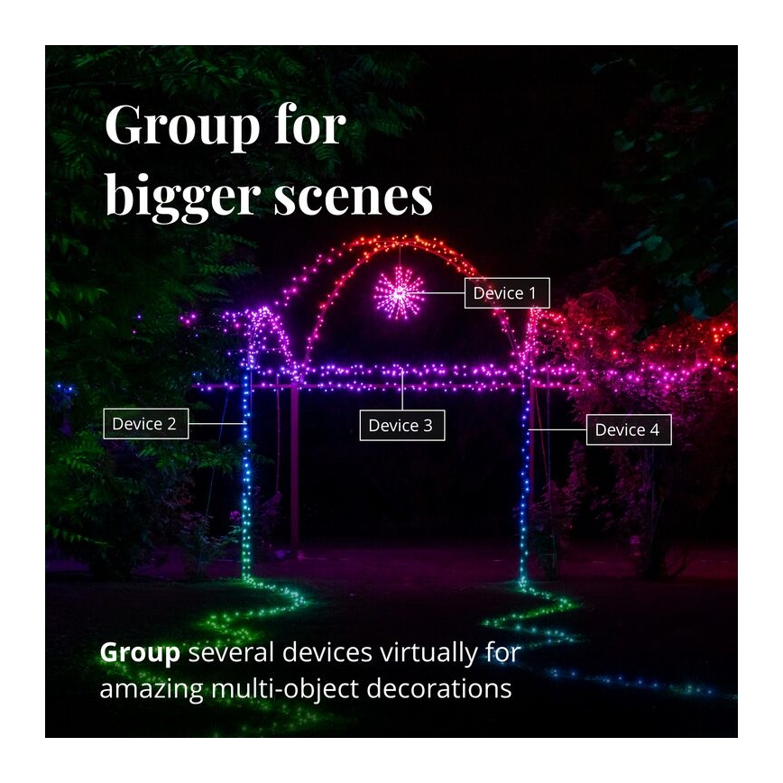 Twinkly - LED RGB Himmennettävä ulko joulutähti SPRITZER 200xLED IP44 Wi-Fi