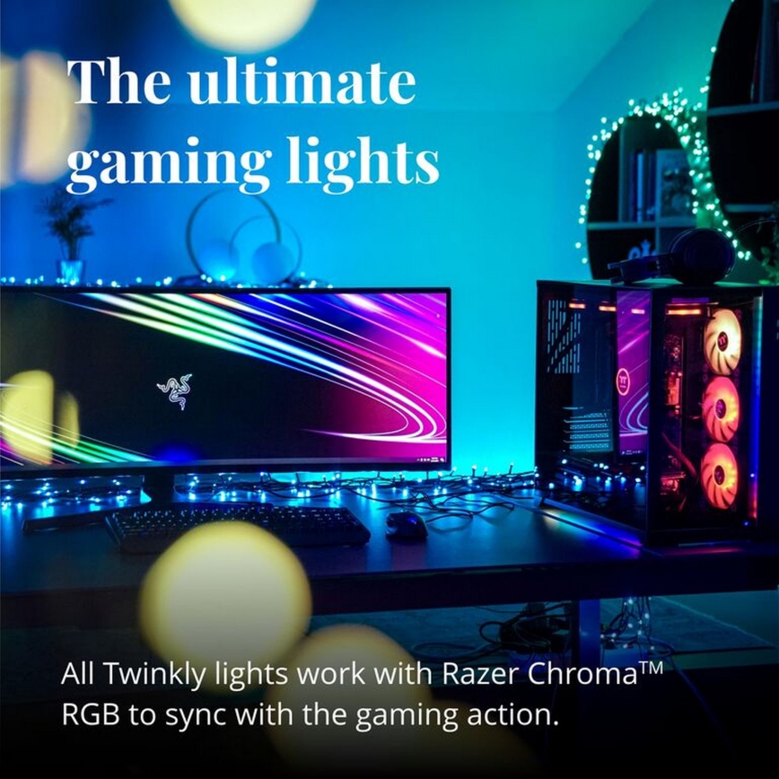 Twinkly - LED RGBW Himmennettävä ulko Jouluketju CLUSTER 400xLED 9,5m IP44 Wi-Fi