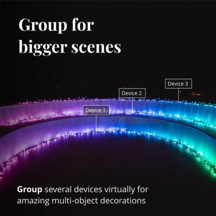 Twinkly - LED RGBW Himmennettävä ulko Jouluketju CLUSTER 400xLED 9,5m IP44 Wi-Fi