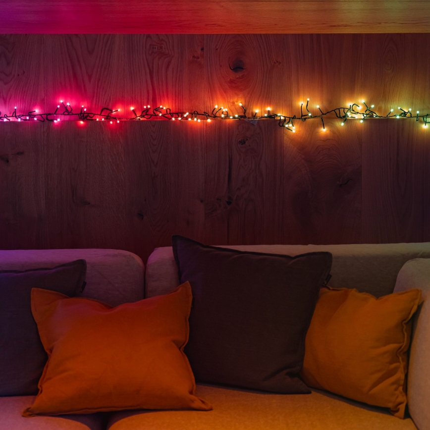 Twinkly - LED RGBW himmennettävä ulkokäyttöön tarkoitettu joulukoristevalosarja CLUSTER 400xLED 9,5m IP44 Wi-Fi