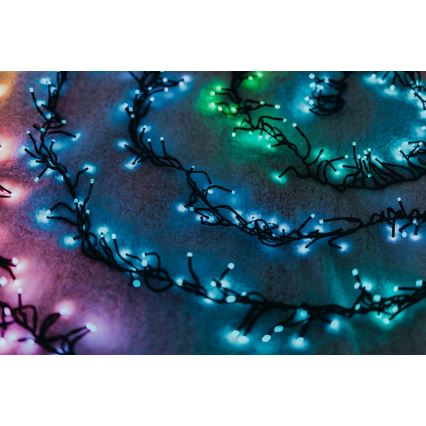 Twinkly - LED RGBW himmennettävä ulkokäyttöön tarkoitettu joulukoristevalosarja CLUSTER 400xLED 9,5m IP44 Wi-Fi